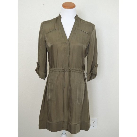 Diane Von Furstenberg olive Dress 8, like new - Picture 3 of 8